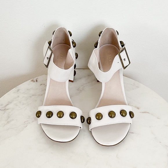 Cecelia NEW Gail Stud Sandals Alabaster Size 8.5 - Picture 3 of 8